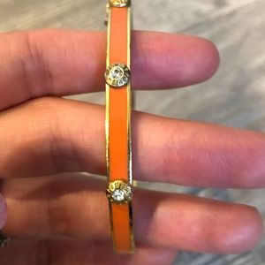 Henri Bendel Enamel Orange Glaze Bangle Bracelet